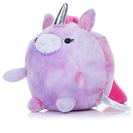 Round Small Tie Dye Unicorn - Luna - Stuffed Animal Plush 5