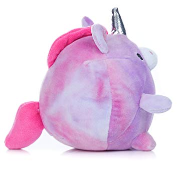 Round Small Tie Dye Unicorn - Luna - Stuffed Animal Plush 5