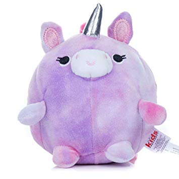 Round Small Tie Dye Unicorn - Luna - Stuffed Animal Plush 5